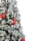 5ft. Pre-Lit Snowy Bristle Pine Artificial Christmas Tree in Silver Urn, Clear Lights